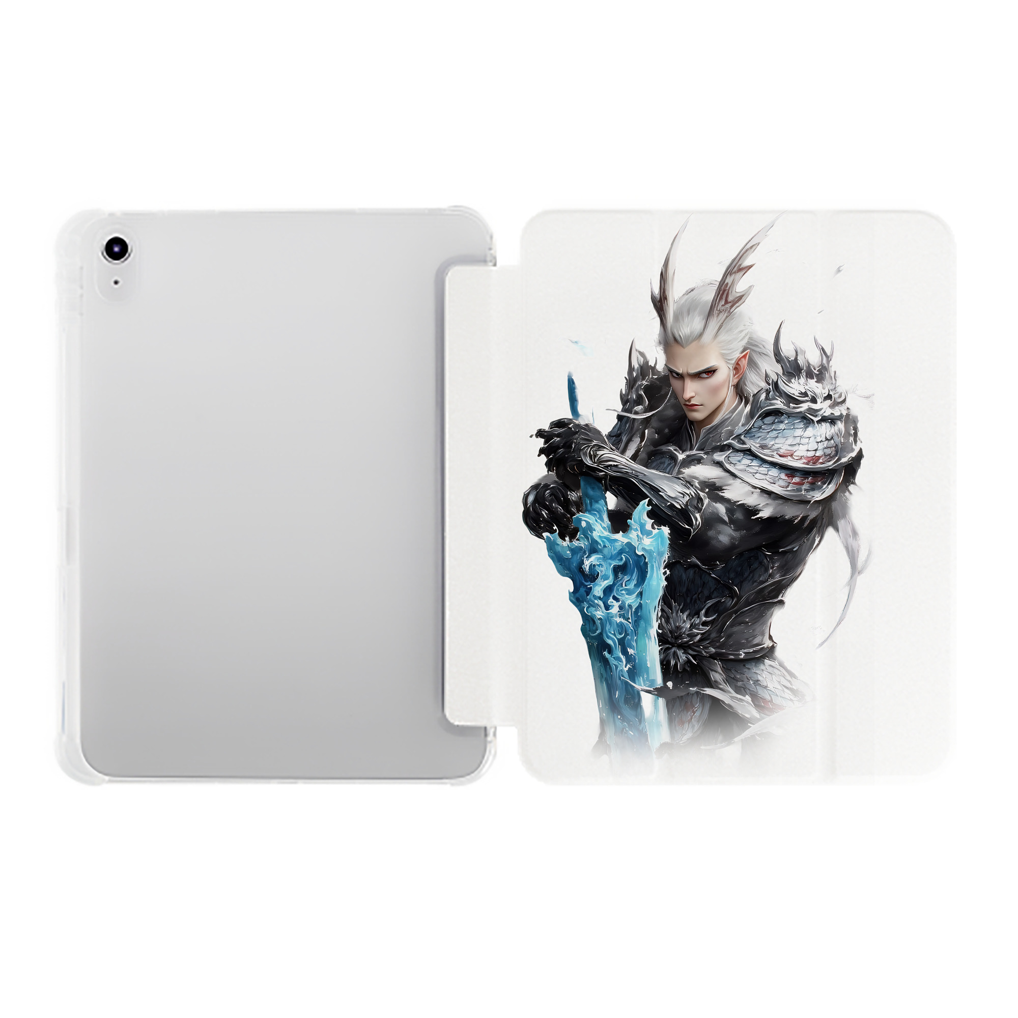 （画像用） Ne Zha 2 ナタ 魔童の大暴れ IPad ケース ペン収納付き 三つ折りスタンド PUレザー×シリコン 対応機種9.5/10.5/10.9インチ
